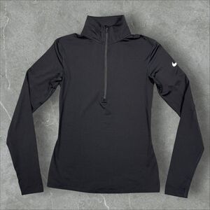 Nike Pro Warm Dri-FIT Fleece-Lined Half-Zip Training Top Women's Running- Medium